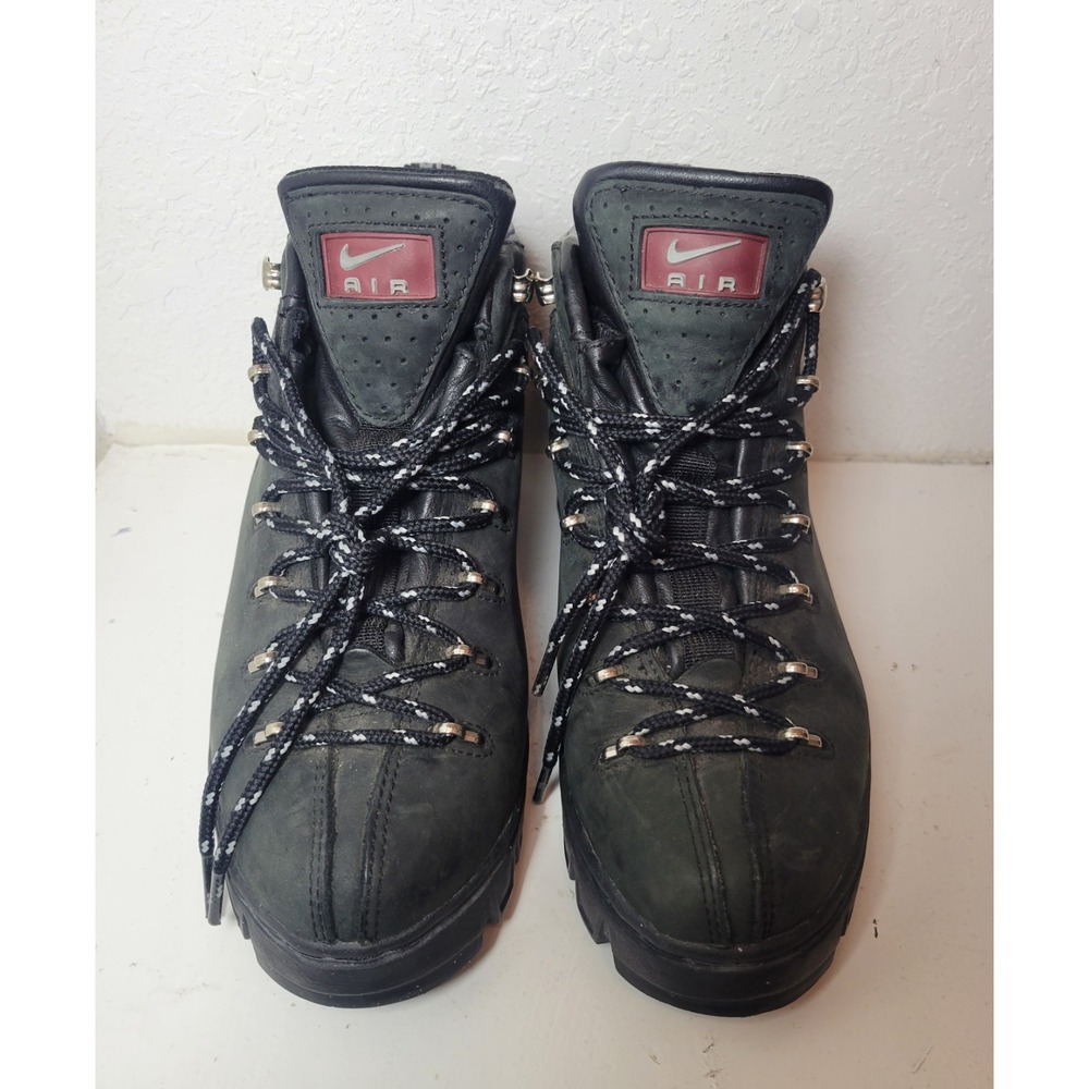 Vintage 90's Black Leather Nike Air ACG Hiking Boots, Women's Size 7.5 - Picture 4 of 10